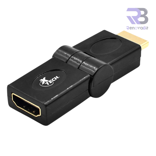 Adaptador Xtech XTC-347 HDMI Macho a HDMI Hembra con Ángulo Ajustable