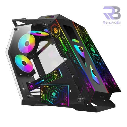 Case Gamer Halion Trueno 4 Fans ARGB Negro