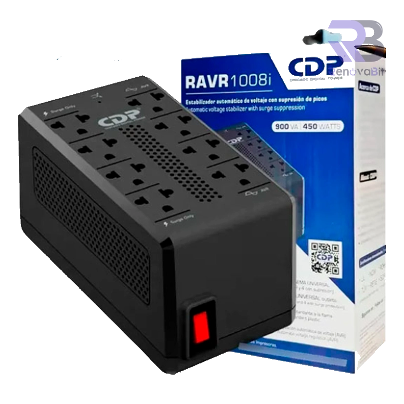 Estabilizador CDP RAVR1008I 900VA 450W 8 Salidas