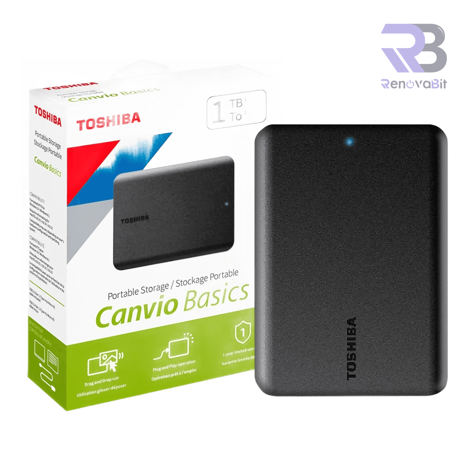 Disco Duro Externo Toshiba 1TB USB 3.0