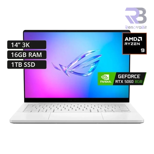 Laptop Gamer Asus Zephyrus G14 Ryzen 9 270 16GB 1TB NVMe RTX 5060 14 pulgadas 3K 120Hz W11