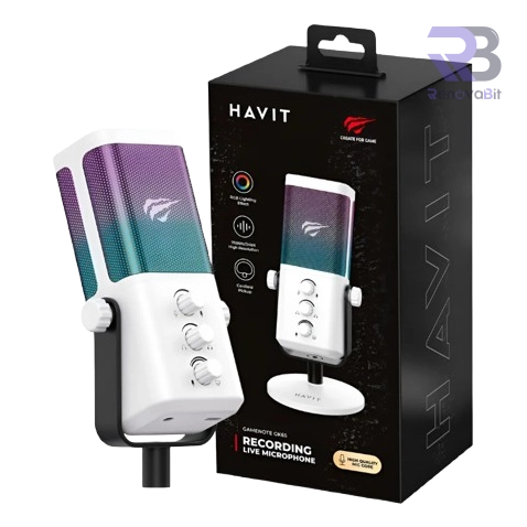 Micrófono Havit GK65 RGB Negro