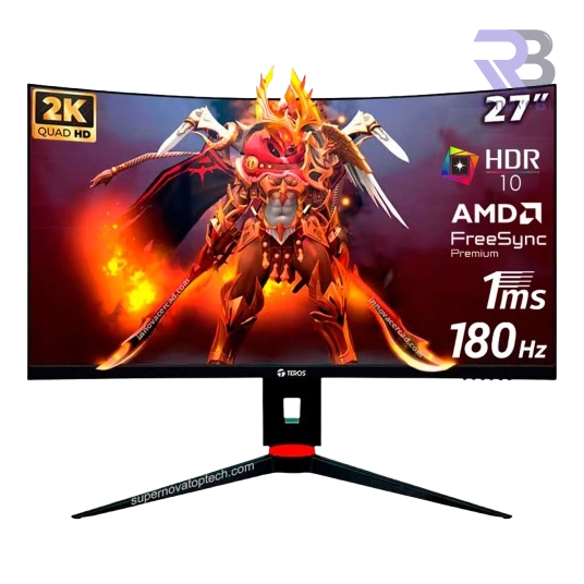 Monitor Gamer Teros TE-2767G QHD VA Curvo 180Hz 1ms