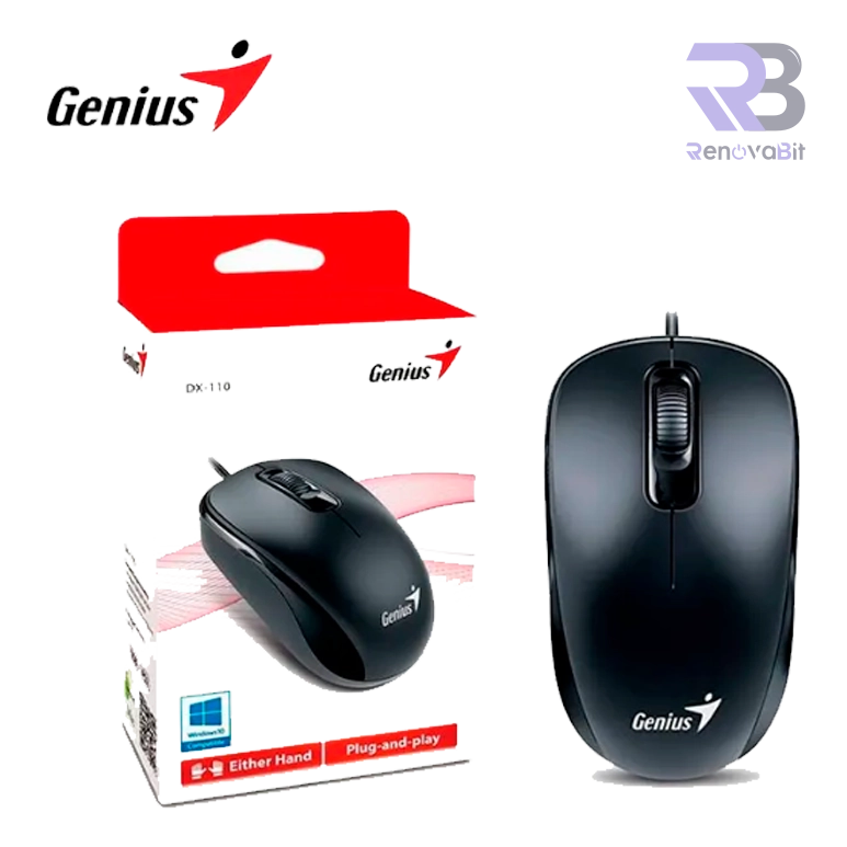 Mouse Genius DX-110 USB Óptico 1000 DPI Black