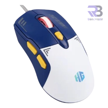 Mouse Gamer Halion Zeus M605 12000DPI 7B RGB Blanco Azul