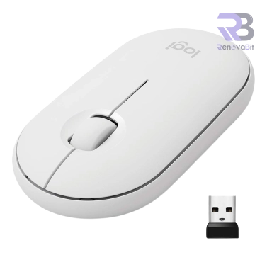 Mouse Logitech M350 Pebble Silent Bluetooth Blanco