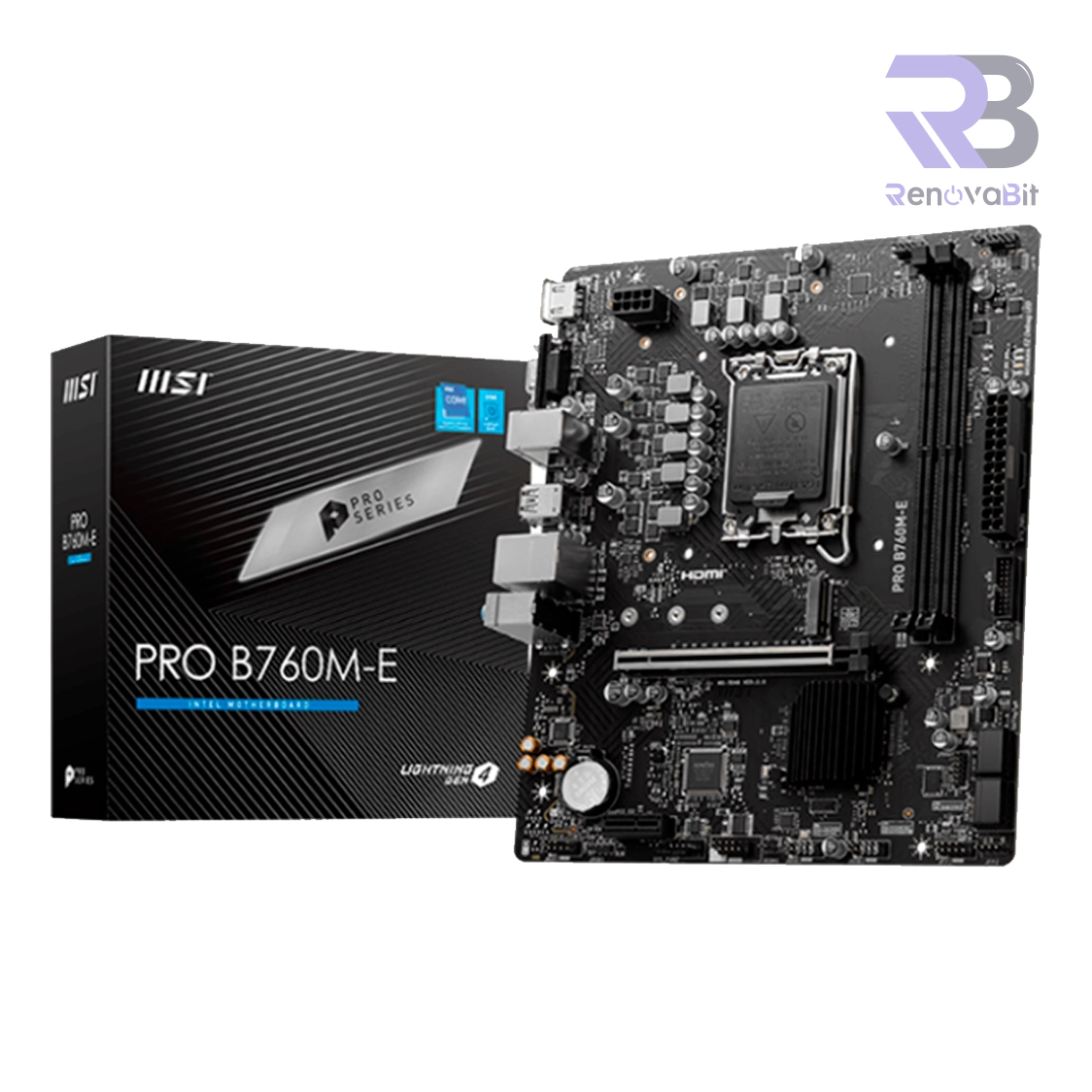 Placa Madre MSI B760M-E LGA 1700 2DIMMS DDR5 HDMI DP