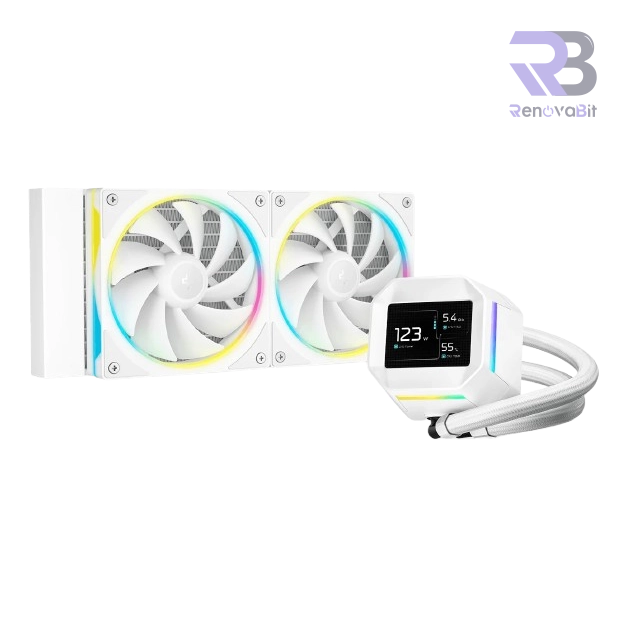 Refrigeración Líquida Deepcool LM240 Con Pantalla LCD ARGB White