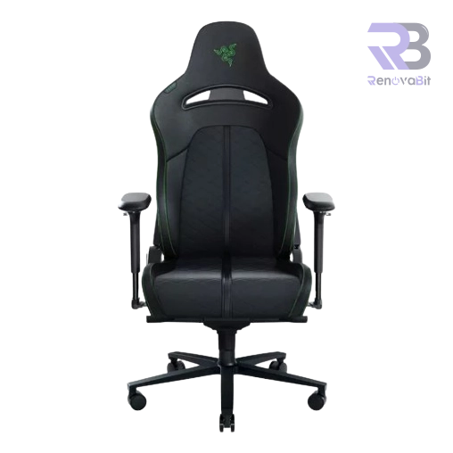 Silla Gamer Razer Enki Black/Green Cuero Doble Textura 152g 4D Glas 4 Base Aluminio