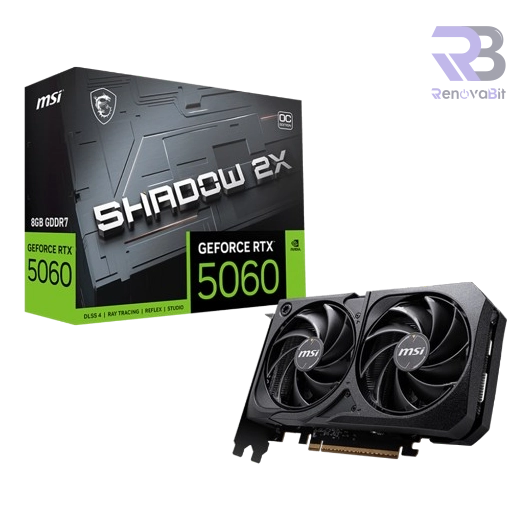 Tarjeta de Video MSI Shadow 2X RTX 5060 8GB GDDR7 OC Black