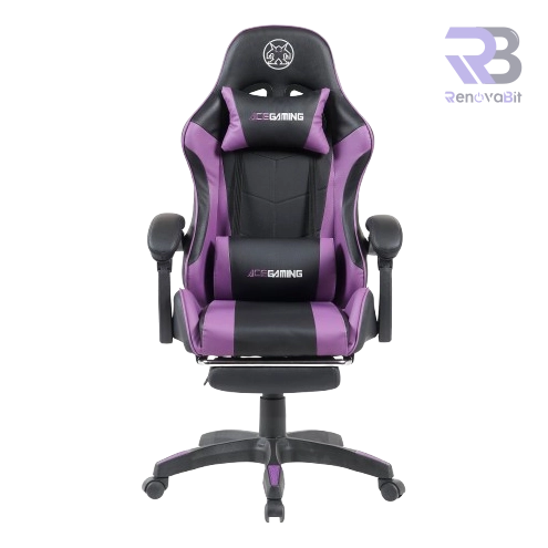 Silla Gamer Halion Ace AG-101 Morada Descansa Pie