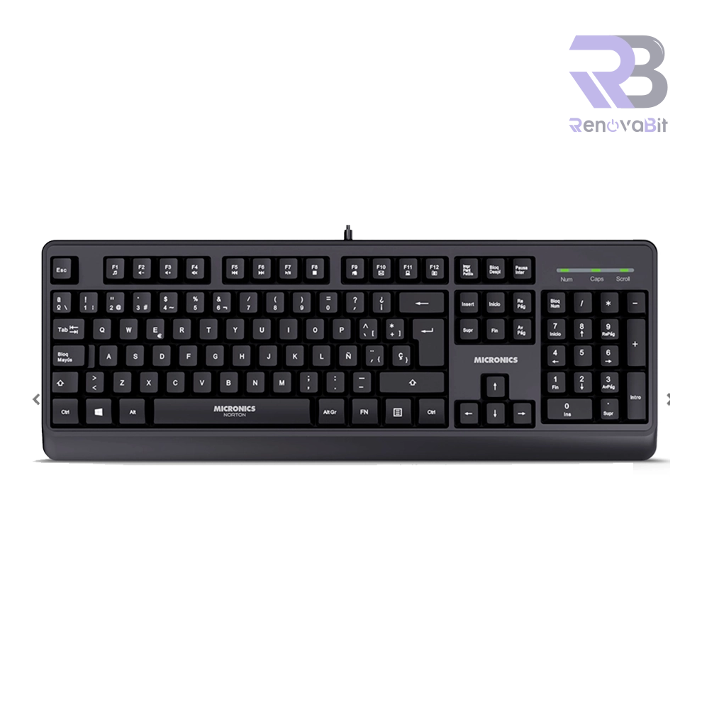 Kit Gamer Norton Black Mic T100 Teclado + Mouse Negro
