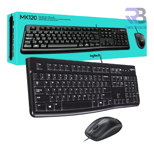 Kit Gamer Logitech MK120 Teclado + Mouse Ultra Durable
