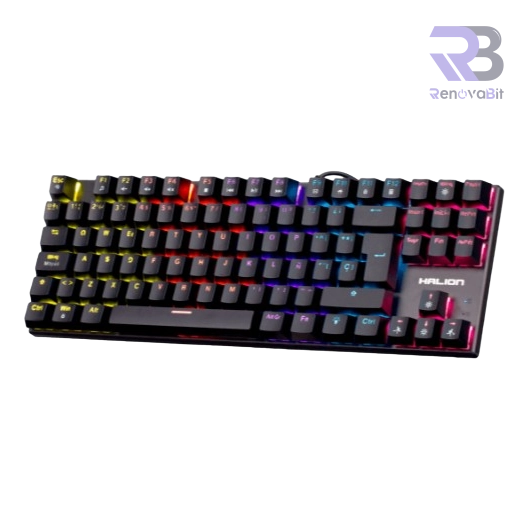 Teclado Halion Mecánico KM202 Comanche 88 Teclas Rainbow Red Switch