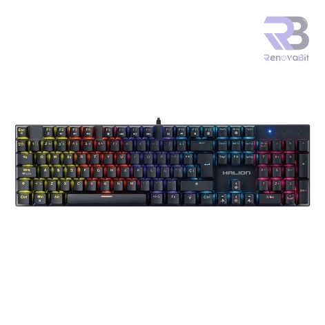 Teclado Halion Mecánico KM203 Comanche 105 Teclas Rainbow Red Switch