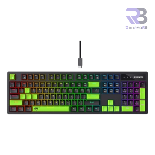 Teclado Mecánico Havit KB893L-SP RGB Backlite Negro-Verde
