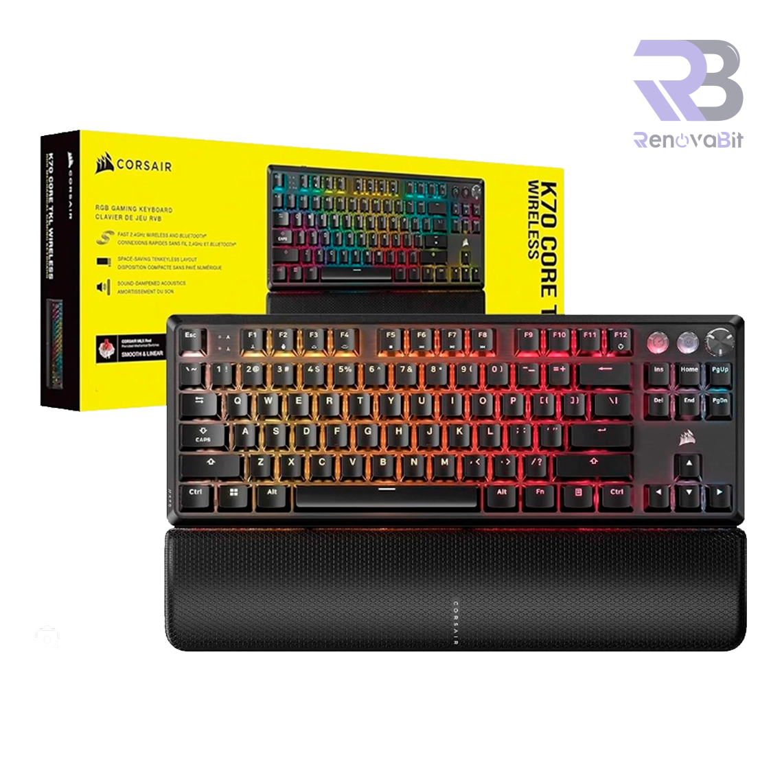Teclado Mecánico Corsair K70 Core TKL Wireless RGB