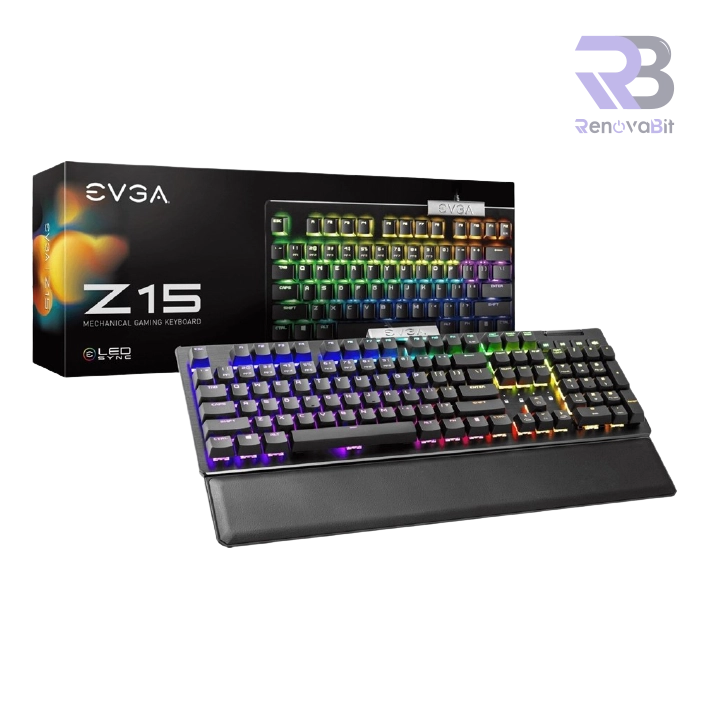 Teclado Gamer EVGA Z15 Kailh Speed Silver