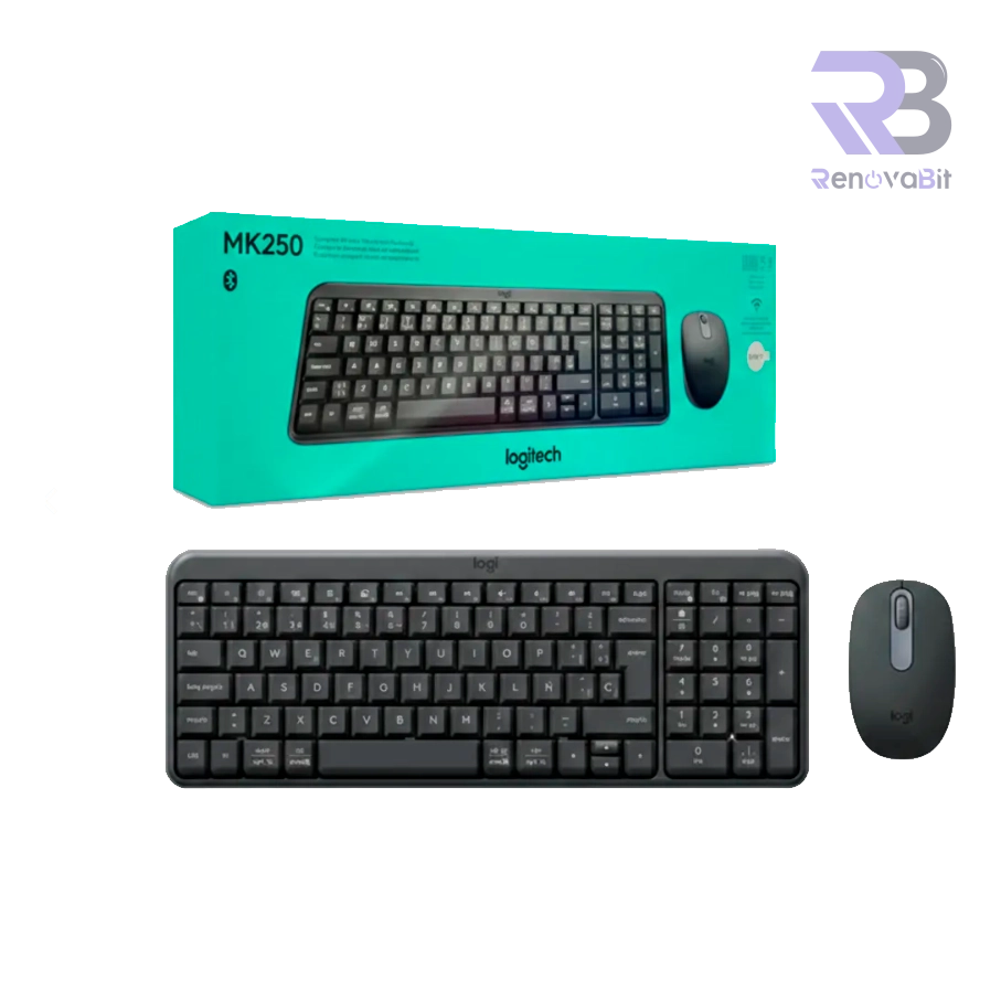 Teclado Oficina Logitech K250 Wireless Bluetooth Black