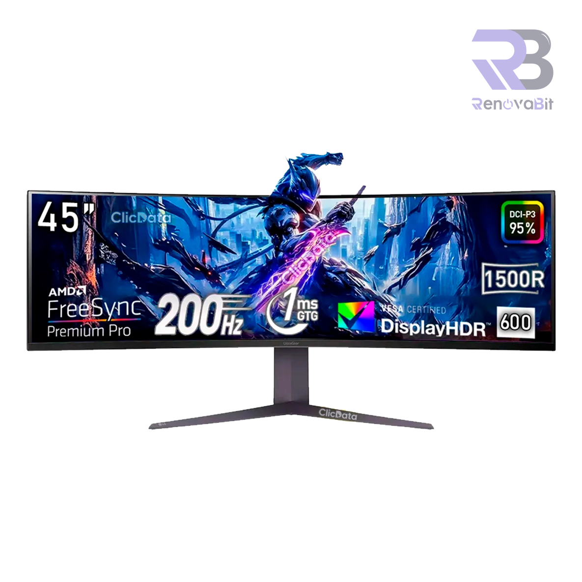 Monitor Gamer LG UltraGear 45GR75DC-B 45 pulgadas 2K QHD 200Hz 1ms Curvo