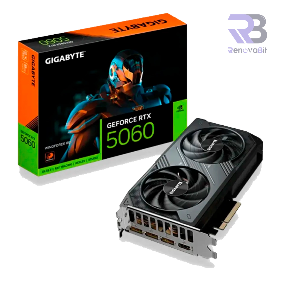 Tarjeta de Video Gigabyte Windforce Max RTX 5060 8GB GDDR7 OC