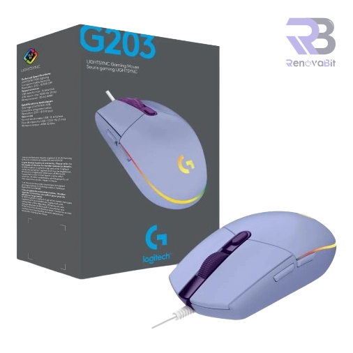 Mouse Gamer Logitech G G203 Lightsync Lila