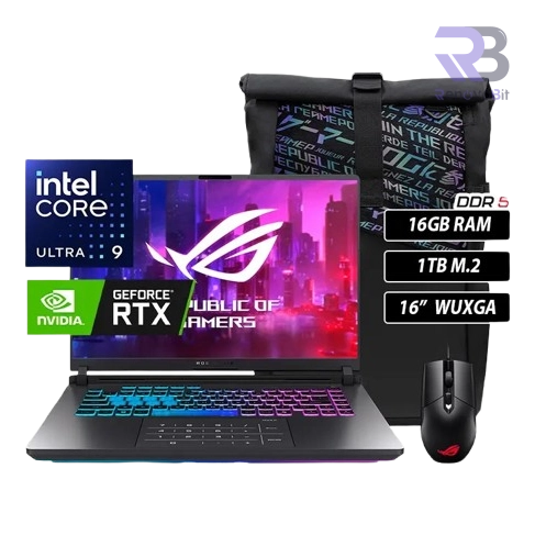 Laptop Asus ROG Strix G16 G615LP-RV019W Ultra 9 275HX 16GB 1TB NVMe 16P FHD RTX 5070 8GB 165Hz Win11 Mochila